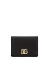 Dolce & Gabbana Black Calf Leather Bi Fold Wallet