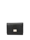 Dolce & Gabbana Dauphine Calfskin French-flap Wallet In Black