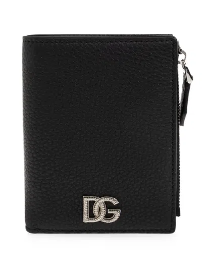 Dolce & Gabbana Wallet In Calfskin In Purple