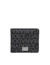 Dolce & Gabbana Wallet In Logoed Jacquard Fabric