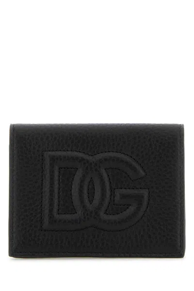 DOLCE & GABBANA BLACK LEATHER WALLET