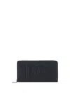 Dolce & Gabbana 3d-effect Logo Leather Cardholder In Nero
