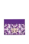 Dolce & Gabbana Wallet With Majolica Print In Purple