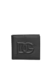 Dolce & Gabbana Small Zip-around Wallet In Calfskin With Raised Logo
