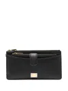 Dolce & Gabbana Leather Cardholder With Textured Finish And Gold-tone Hardware