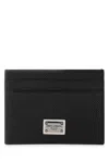 Dolce & Gabbana Black Textured Calf Leather Bi-fold Wallet In 80999