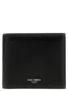 Dolce & Gabbana Black Wallet With Front Logo Detail In Black