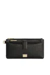 Dolce & Gabbana Mini Dauphine-print Leather Wallet In Black