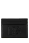 Dolce & Gabbana Signature Logo Card Holder In Black