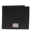 Dolce & Gabbana Black Textured Calf Leather Bi-fold Wallet In Black
