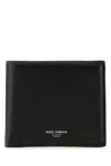 Dolce & Gabbana Black Card Holder With Logo On Front In Leather Man In Black
