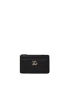 Dolce & Gabbana Black 'dg' Logo Card Holder In Black