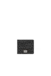 Dolce & Gabbana Coated Canvas Wallet With With All-over Logo In Black