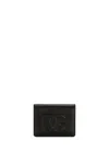 Dolce & Gabbana Embossed-logo Wallet In Black
