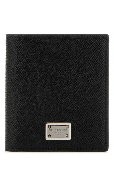 Dolce & Gabbana Black Logo Patch Wallet