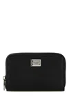 Dolce & Gabbana Black Logo Patch Wallet In Black