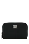 Dolce & Gabbana Black Logo Patch Wallet In Black