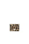 Dolce & Gabbana Polished Calfskin Card Holder With Leopard Print In Multicolor