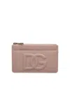 Dolce & Gabbana Dg Logo Zip Purse In Powder