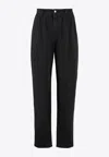Dolce & Gabbana Washed Straight-leg Jeans In Black