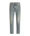 Dolce & Gabbana Straight Jeans With A Lightened Effect In Gray