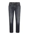 Dolce & Gabbana Ausgeblichene Tapered-jeans In Black