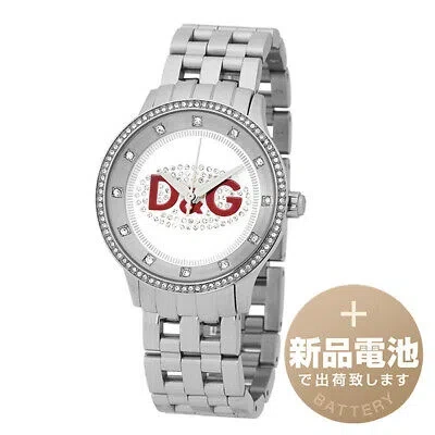 Pre-owned Dolce & Gabbana Watch Prime Time Quartz Analog Dw0144 Logo Zirconia Silver