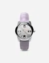 Dolce & Gabbana Watch With Alligator Strap In Mauve