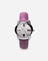 Dolce & Gabbana Watch With Alligator Strap In Pink