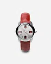 Dolce & Gabbana Watch With Alligator Strap In Red