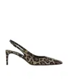 Dolce & Gabbana Satin Slingbacks With Fusible Rhinestones In Black