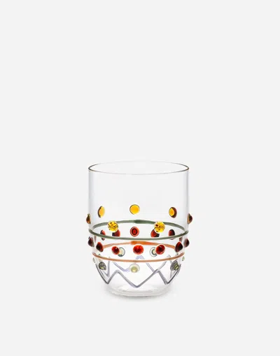 Dolce & Gabbana Water Glass In Multicolor