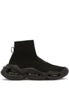 Dolce & Gabbana Wave Mid-top Sneakers In Black