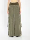 Dolce & Gabbana Cargo Trousers With Drawstring And Pockets In Green