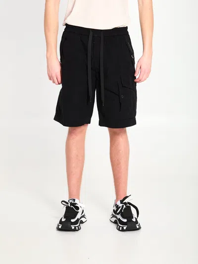 Dolce & Gabbana Waxed Faille Bermuda Shorts In Black