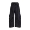 Dolce & Gabbana Waxed Faille Cargo Pants In Black