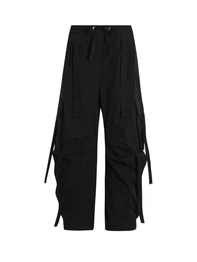 Dolce & Gabbana Ties Barrel-leg Cargo Trousers In Black