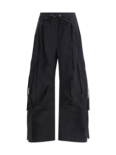 Dolce & Gabbana Ties Barrel-leg Cargo Trousers In Black