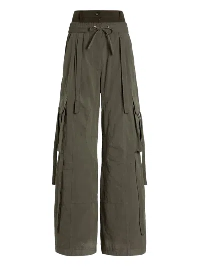 DOLCE & GABBANA DOLCE & GABBANA WAXED FAILLE CARGO TROUSERS
