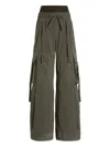 Dolce & Gabbana Cargo Trousers With Drawstring And Pockets In Green