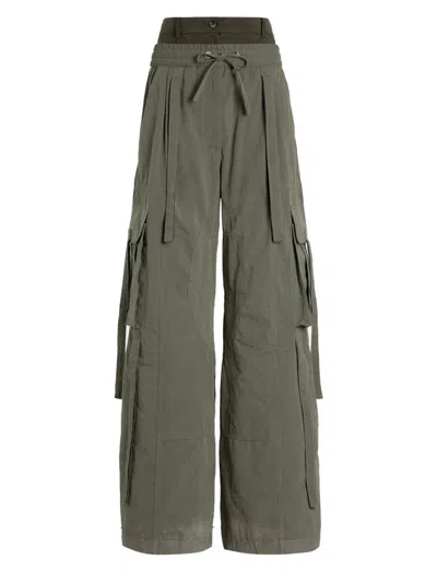 Dolce & Gabbana Waxed Faille Trousers In Green