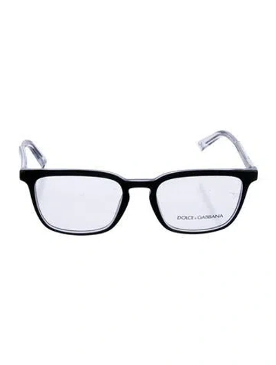 Pre-owned Dolce & Gabbana Wayfarer Eyeglasses In Black