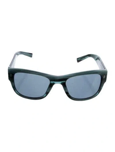 Pre-owned Dolce & Gabbana Wayfarer Tinted Sunglasses In Blue