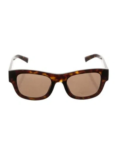 Pre-owned Dolce & Gabbana Wayfarer Tinted Sunglasses In Brown