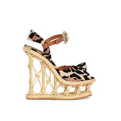 Pre-owned Dolce & Gabbana Wedge Sandals In Beige