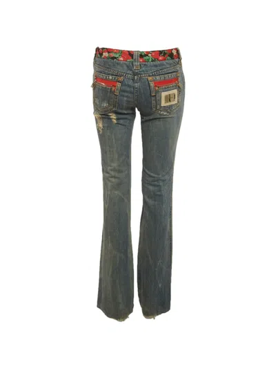 Pre-owned Dolce & Gabbana Whiskering-effect Jeans In Blue