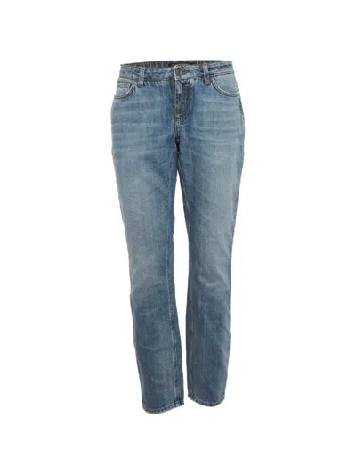 Pre-owned Dolce & Gabbana Whiskering-effect Jeans In Blue