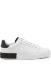 Dolce & Gabbana Leather-paneled Sneakers In White