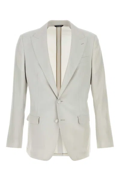 Dolce & Gabbana Ice Wool Blazer In White