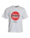 DOLCE & GABBANA DOLCE & GABBANA WHITE AMOR HEART COTTON CREWNECK SHORT SLEEVE MEN'S T-SHIRT